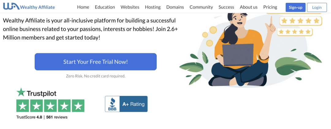 Wealthy Affiliate is a legitimate platform for building an affiliate marketing business